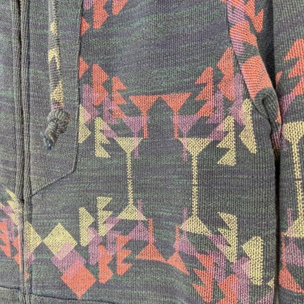 Obey Aztec Pattern Geometric Full Zip Hoodie Jack… - image 2
